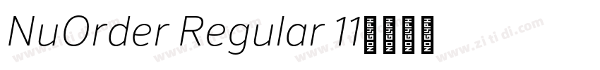 NuOrder Regular 11字体转换